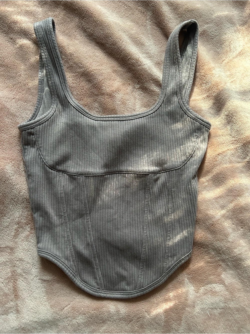 Victoria's Secret PINK Mauve Ribbed Tank Top